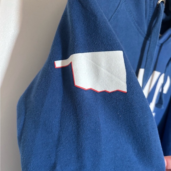 Blue OKC Oklahoma City Thunder New Era Hoodie Womens size M - Picture 3 of 7